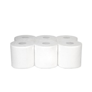 Ręcznik papierowy 2-warstwowy w rolce MIDI 19 w kolorze białym - 6 sztuk