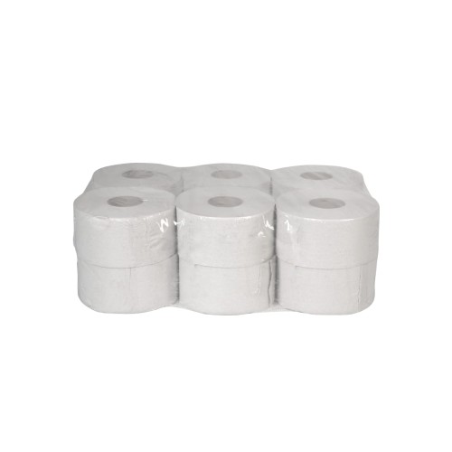 Papier toaletowy Jumbo mini-19 w kolorze szarym - 12 sztuk