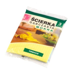 Ścierka gąbczasta 3 sztuki Bratek