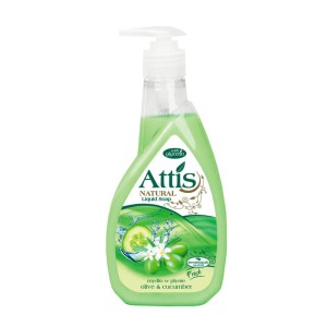 Mydło w płynie Attis Oliwka i ogórek z dozownikiem - 400ml