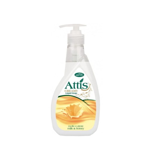 Mydło w płynie Attis Mleko i Miód z dozownikiem - 400ml