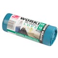 Worki LDPE mocne 35L w kolorze niebieskim (50x60cm) z taśmą - 15 sztuk