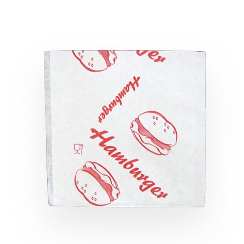 Papierowa torebka na hamburgera PE 17x17cm duża - 200 sztuk