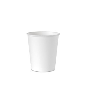Papierowy kubek w kolorze białym 150ml - 100 sztuk