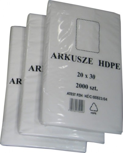 Arkusze foliowe PE 20x30cm - 2000 sztuk
