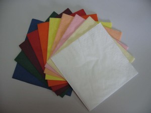 Składana serwetka w kolorze fiolet grosik 2W 33x33cm - 50 sztuk