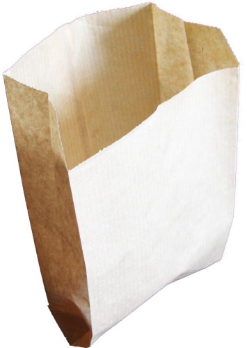 Papierowa torba w kolorze brązowym fałdowana 180x60x290mm - 1000 sztuk