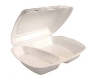 Menu-box pojemnik HP-4/2 w kolorze białym 2-dzielny - 125 sztuk