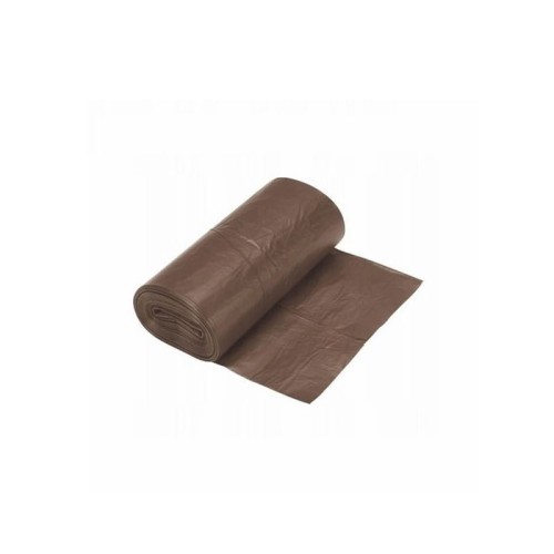 Worki LDPE 60L w kolorze brązowym 60x80cm - 10 sztuk