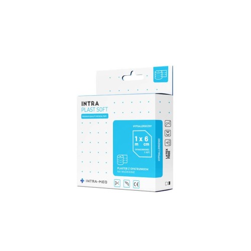 Plaster z opatrunkiem wykonany z włókniny Plast Soft - 6cm x 1m