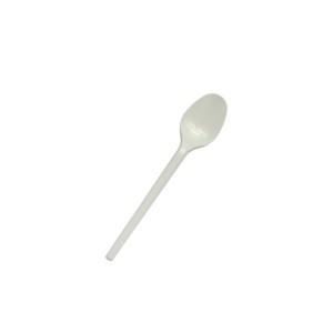 Łyżeczka eco biodegradowalna w kolorze białym 125mm - 100 sztuk