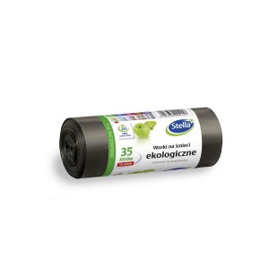Worki LDPE 35L na śmieci w kolorze czarnym - 15 sztuk