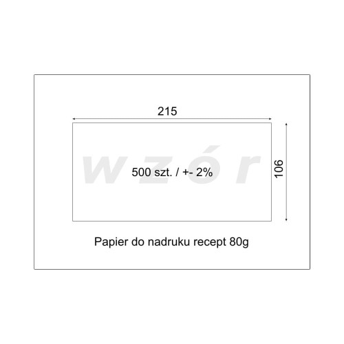 Recepta 1/3 A4 (106x215) czysta bez nadruku