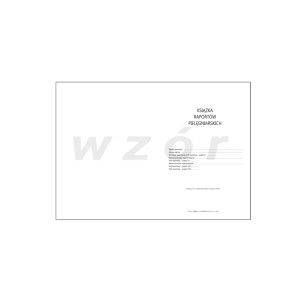 Książka raportów pielęgniarskich Mz/Szp/15