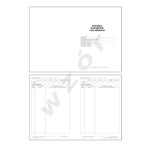 Książka raportów lekarskich Mz/Szp-15a - 6398