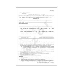 Orzeczenie lekarskie pozwolenie na broń Gm-23999