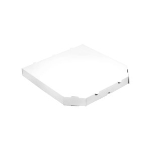 Pudełko na pizzę w kolorze białym ścięte 26x26x3,5cm - 100 sztuk