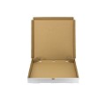 Pudełko na pizzę w kolorze białym proste 21x21x4,0cm - 100 sztuk