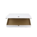 Pudełko na pizzę w kolorze białym proste 21x21x4,0cm - 100 sztuk