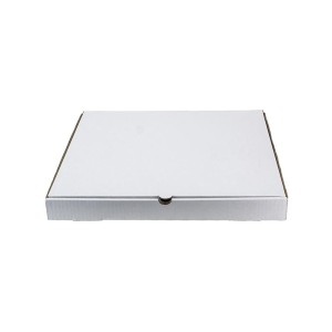 Pudełko na pizzę w kolorze białym proste 21x21x4,0cm - 100 sztuk