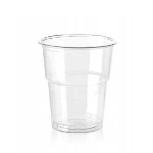 Wytrzymały przeźroczysty kubek PET 250ml - 50 sztuk