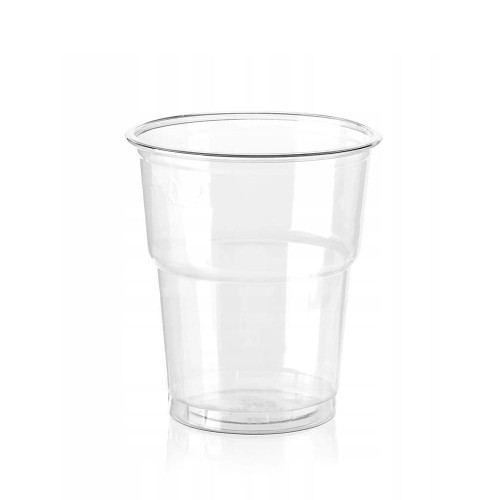 Wytrzymały przeźroczysty kubek PET 250ml - 50 sztuk