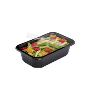Pojemnik do zgrzewu 178x113x50 czarny 1-dzielny żebrowany - 80 sztuk