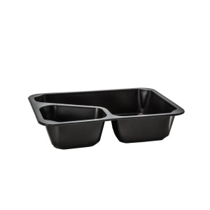Pojemnik do zgrzewu 227x178x50 czarny 2-dzielny colt gładki - 50 sztuk