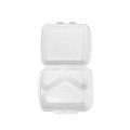 Menu-box pojemnik HP-4/3 w kolorze białym 3-dzielny - 125 sztuk