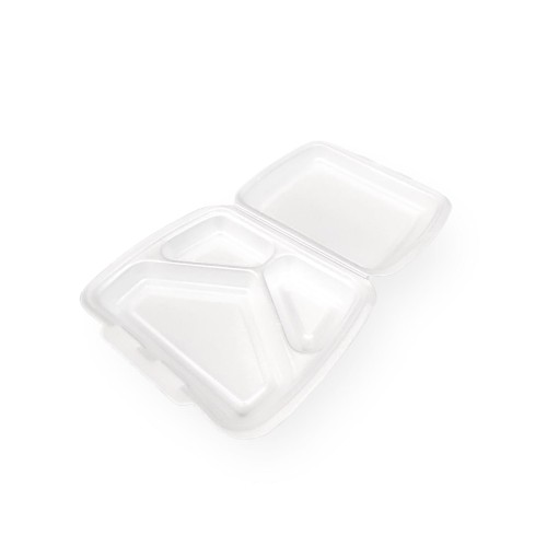 Menu-box pojemnik HP-4/3 w kolorze białym 3-dzielny - 125 sztuk