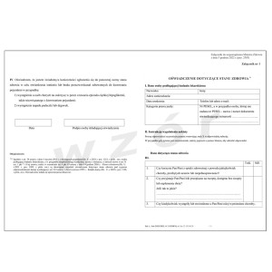 Oświadczenie dotyczące stanu zdrowia Gm-21515