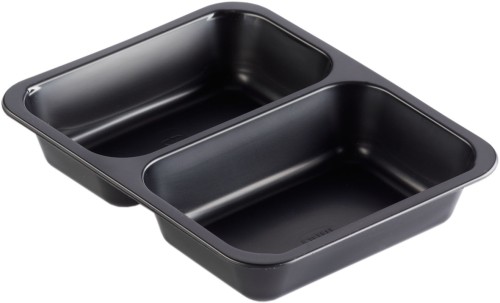 Pojemnik do zgrzewu 178x113x50 czarny 2-dzielny - 80 sztuk